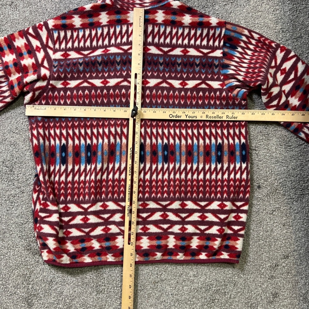Patagonia Synchilla Snap-T Pullover Womens XL kuta klash dark currant Geometric - Picture 9 of 11